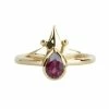 Flow Yoga Wear Little Star Ring || Gold With Rhodolite Garnet ♁ NEW ♁