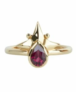Flow Yoga Wear Little Star Ring || Gold With Rhodolite Garnet ♁ NEW ♁