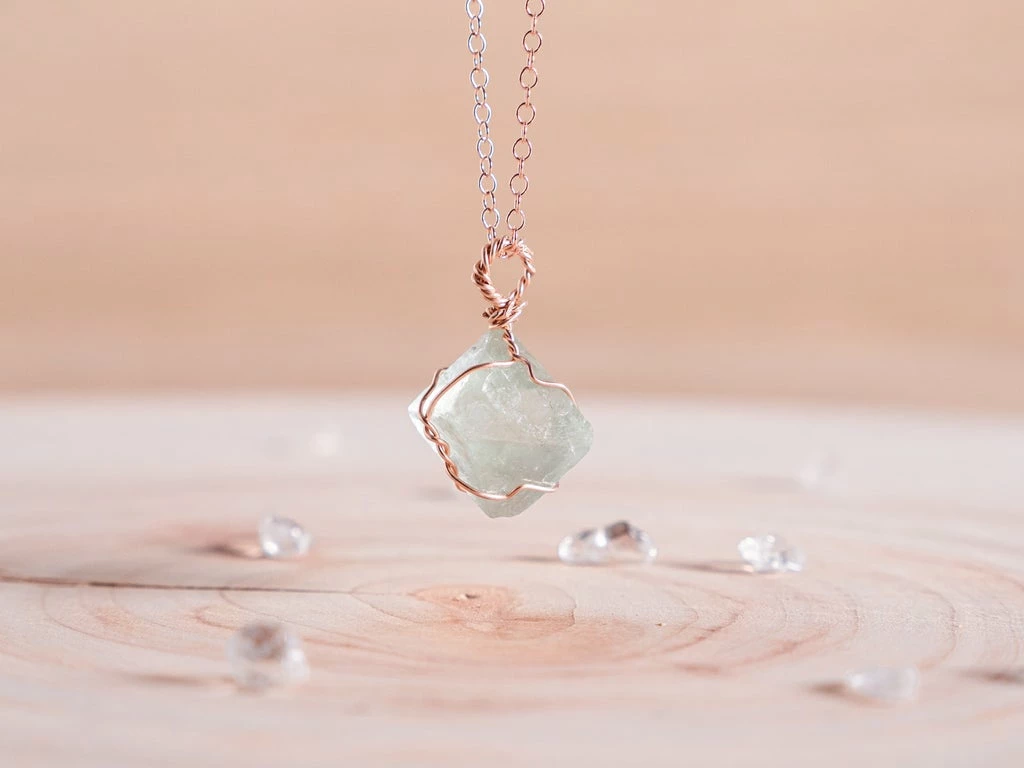 Flow Yoga Wear Jewellery Flourite Dainty Necklace 3 Flow Yoga Wear Jewellery Flourite Dainty Necklace