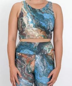 Flow Yoga Wear ⚘ AUSTRALIANA ⚘ Ancient Earth Comfort Crop Top