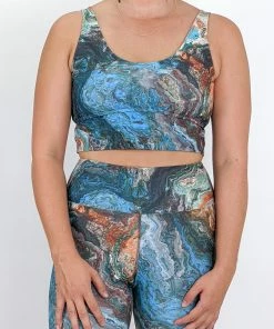 Flow Yoga Wear ⚘ AUSTRALIANA ⚘ Ancient Earth Comfort Crop Top