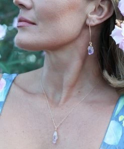 Flow Yoga Wear Jewellery Rose Quartz Dainty Necklace 7 Flow Yoga Wear Jewellery Rose Quartz Dainty Necklace