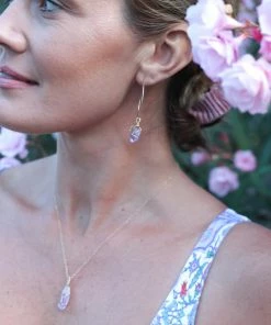 Flow Yoga Wear Jewellery Amethyst Dainty Necklace