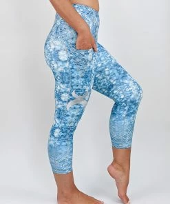 Flow Yoga Wear Aquamarine Pocket 7/8th Legging XXS ❅ WINTER SALE ❅
