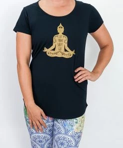 Flow Yoga Wear Buddha Says Classic Scoop Tee