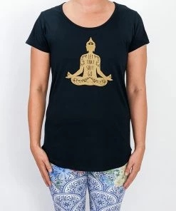 Flow Yoga Wear Buddha Says Classic Scoop Tee