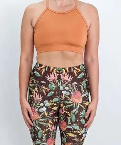 Flow Yoga Wear Desert Apricot Halter Croptop โ NEW โ