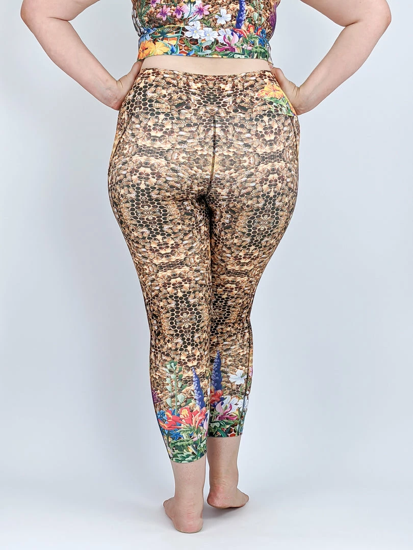 Flow Yoga Wear Bees Knees Pocket 7/8th Legging XXS, XS & 2XL 5 Flow Yoga Wear Bees Knees Pocket 7/8th Legging XXS, XS & 2XL