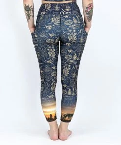 Flow Yoga Wear Bush Medicine Pocket 7/8th Legging XXS OUTLET