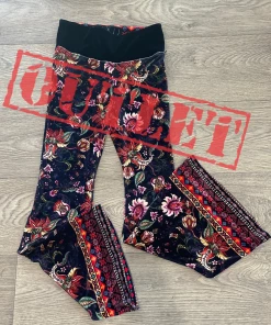 Flow Yoga Wear Zeppelin Paisley Velvet Flare XS 8-10 OUTLET