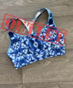 Flow Yoga Wear Indigo Zen M (12-14) Racer Crop Top