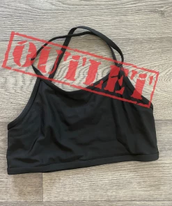 Flow Yoga Wear Midnight L 14-16 Linear Crop Top Racer Crops