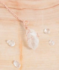 Flow Yoga Wear Jewellery Clear Quartz Dainty Necklace