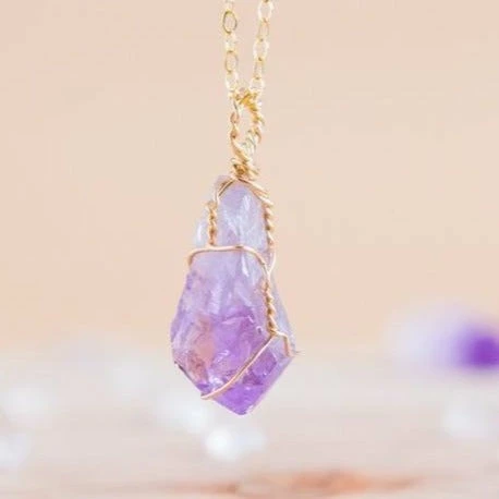 Flow Yoga Wear Jewellery Amethyst Dainty Necklace 6 Flow Yoga Wear Jewellery Amethyst Dainty Necklace