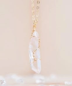 Flow Yoga Wear Jewellery Clear Quartz Dainty Necklace