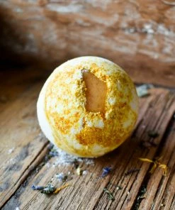 Flow Yoga Wear Yellow Clay Bath Bomb With Frankincense & Citrine Crystal