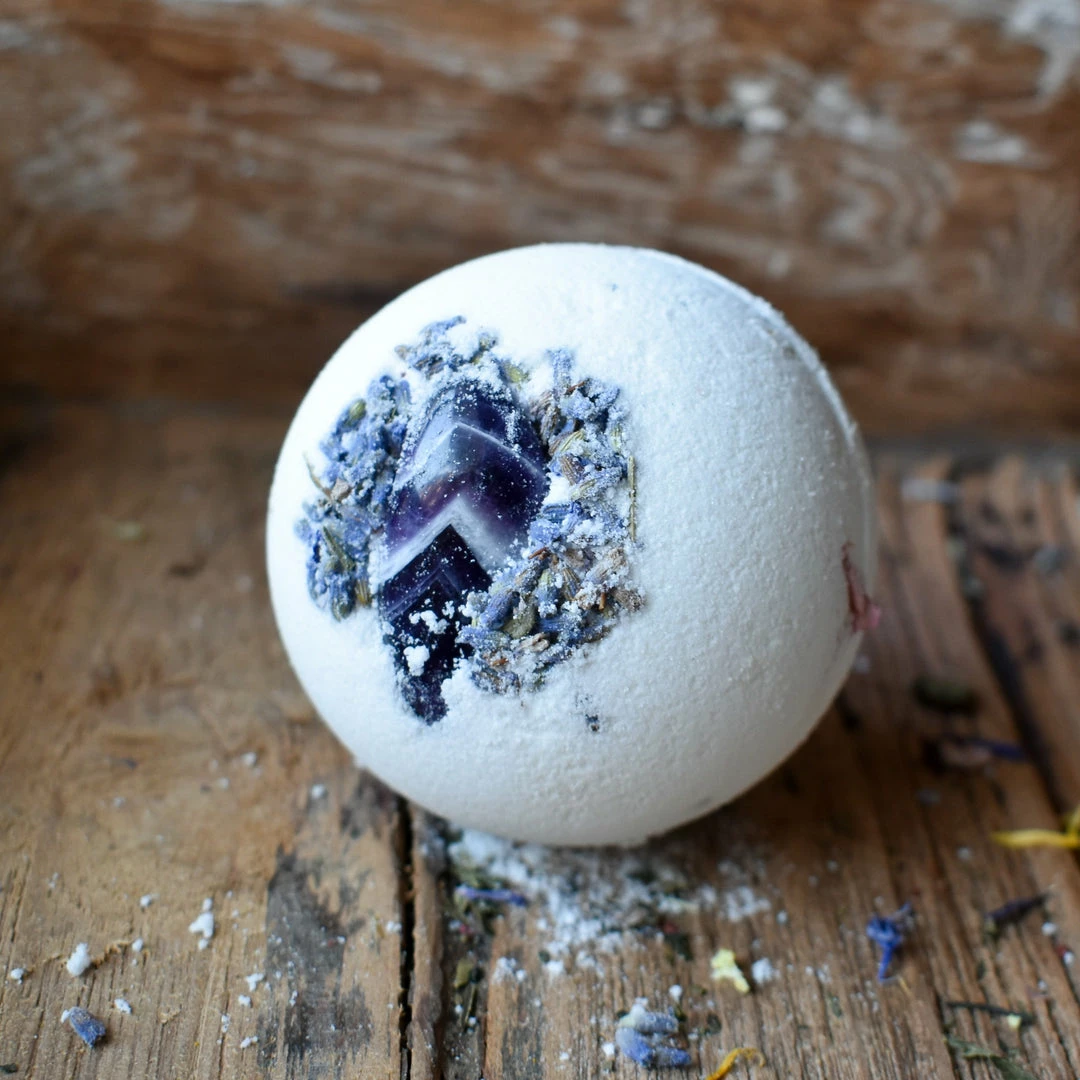 Flow Yoga Wear Healing Amethyst Crystal & Lavender Bath Bomb ❅ WINTER SALE ❅ 3 Flow Yoga Wear Healing Amethyst Crystal & Lavender Bath Bomb ❅ WINTER SALE ❅