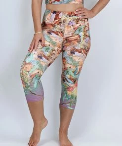 Flow Yoga Wear Eucalypt Pure Capri Legging