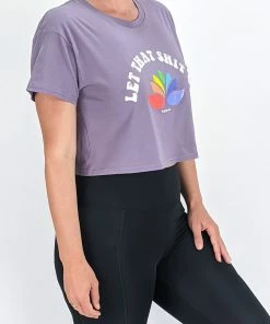 Flow Yoga Wear Glitter Shit Crop Tee ❅ WINTER SALE ❅