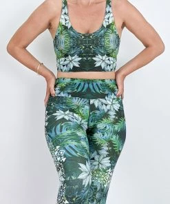 Flow Yoga Wear Green Soul Comfort Crop Top 2XL, 3XL