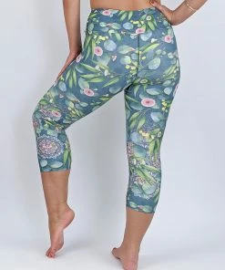 Flow Yoga Wear ⚘ AUSTRALIANA ⚘ Gum Blossom Pure Capri Legging 7 Flow Yoga Wear ⚘ AUSTRALIANA ⚘ Gum Blossom Pure Capri Legging