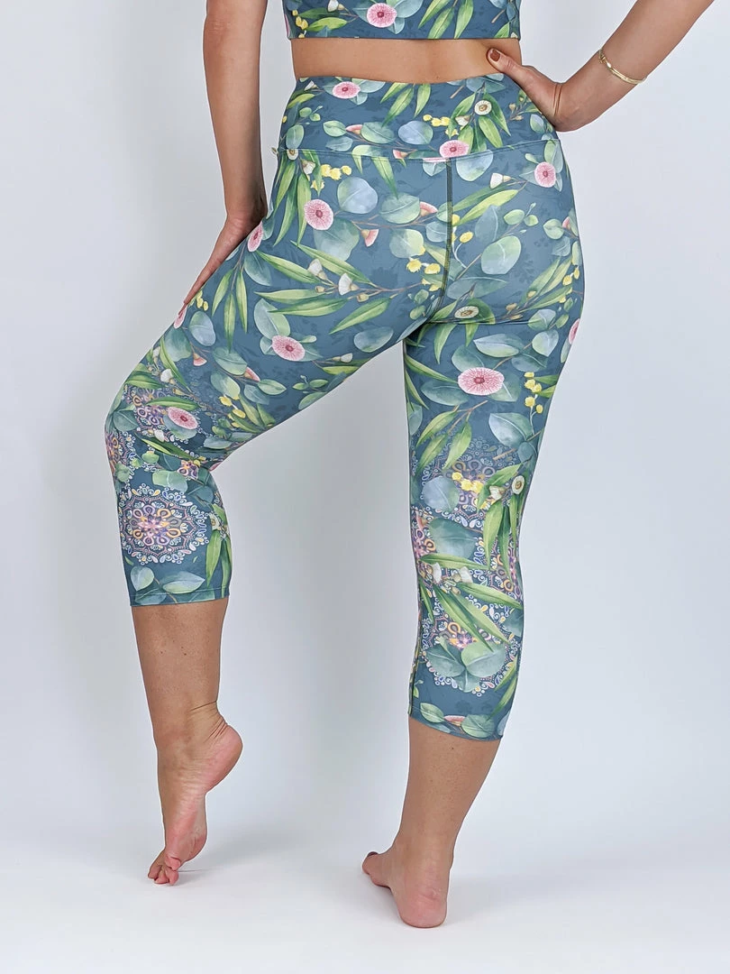 Flow Yoga Wear ⚘ AUSTRALIANA ⚘ Gum Blossom Pure Capri Legging 5 Flow Yoga Wear ⚘ AUSTRALIANA ⚘ Gum Blossom Pure Capri Legging