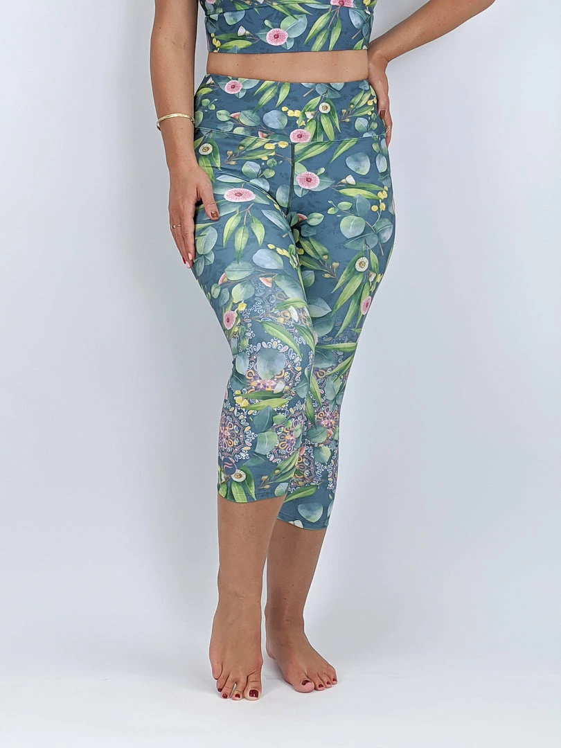 Flow Yoga Wear ⚘ AUSTRALIANA ⚘ Gum Blossom Pure Capri Legging 3 Flow Yoga Wear ⚘ AUSTRALIANA ⚘ Gum Blossom Pure Capri Legging