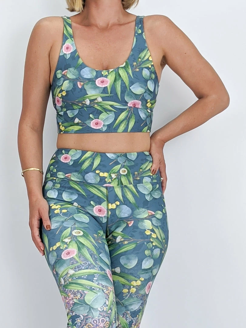 Flow Yoga Wear Gum Blossom Comfort Crop Top ⚘ AUSTRALIANA ⚘ 3 Flow Yoga Wear Gum Blossom Comfort Crop Top ⚘ AUSTRALIANA ⚘