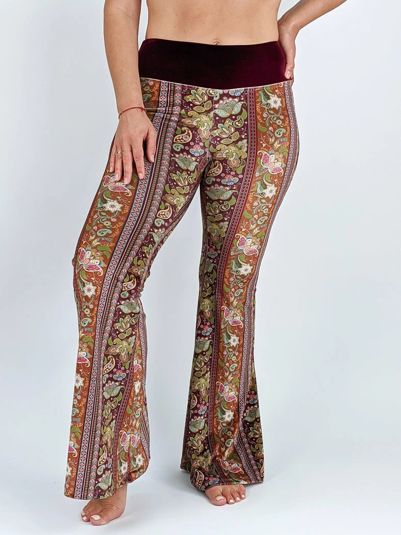 Flow Yoga Wear Hippy Chick Velvet Flare Flares 3 Flow Yoga Wear Hippy Chick Velvet Flare Flares