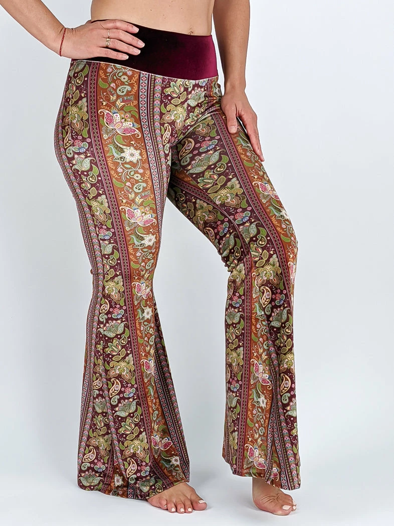 Flow Yoga Wear Hippy Chick Velvet Flare Flares 4 Flow Yoga Wear Hippy Chick Velvet Flare Flares