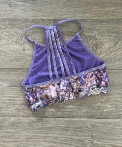Flow Yoga Wear Racer Crops Amethyst M 12-14 Halter Crop Top