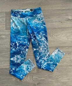 Flow Yoga Wear Ocean Swim Legging L 14-16