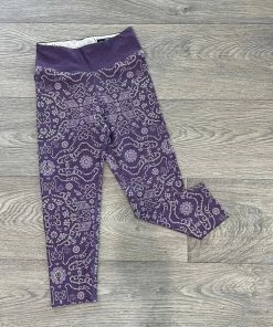 Flow Yoga Wear Purple Bubble XXS 6-8 Capri Legging OUTLET
