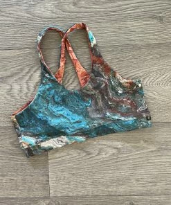 Flow Yoga Wear Ancient Earth XS 8-10 Keyhole Crop Top OUTLET