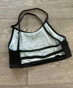 Flow Yoga Wear Midnight L 14-16 Linear Crop Top Racer Crops