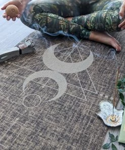 Flow Yoga Wear > CORK MATS & MORE < Moon Alignment Organic Jute Yoga Mat