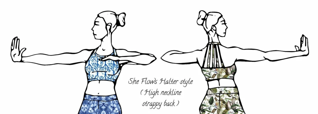 Flow Yoga Wear Bespoke Crop Top Halter Crops