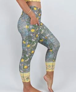 Flow Yoga Wear Lemon Orchard Pocket 7/8th Legging XXS, 3XL OUTLET
