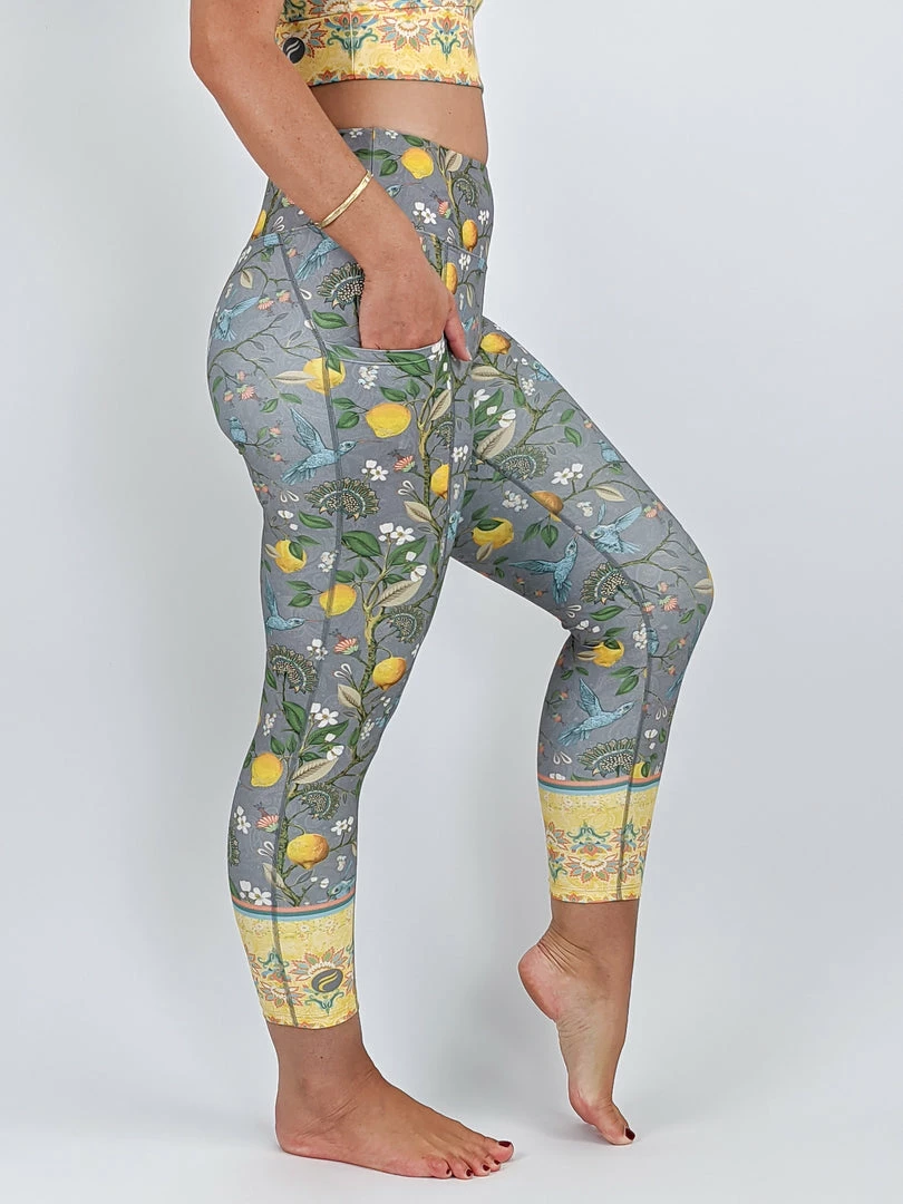 Flow Yoga Wear Lemon Orchard Pocket 7/8th Legging XXS, 3XL OUTLET 4 Flow Yoga Wear Lemon Orchard Pocket 7/8th Legging XXS, 3XL OUTLET