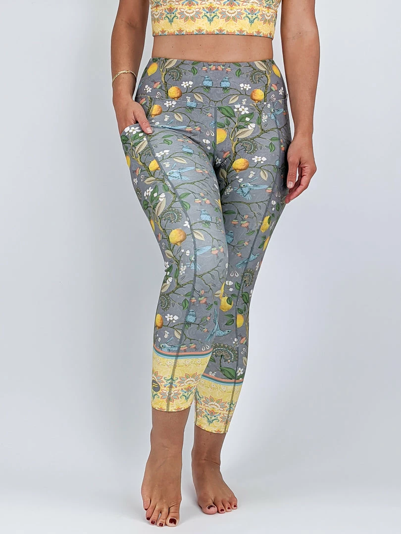 Flow Yoga Wear Lemon Orchard Pocket 7/8th Legging XXS, 3XL OUTLET 3 Flow Yoga Wear Lemon Orchard Pocket 7/8th Legging XXS, 3XL OUTLET