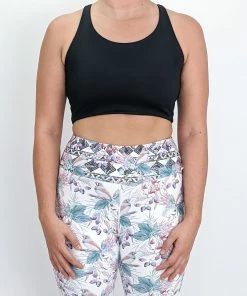 Flow Yoga Wear Midnight Black Loop Back Top ❅ WINTER SALE ❅