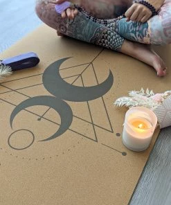 Flow Yoga Wear Luxury Cork Moon Alignment Mat ❅ WINTER SALE ❅