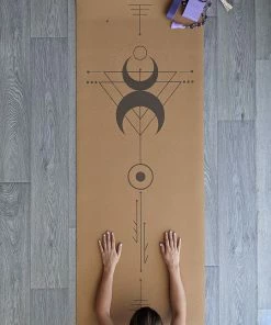 Flow Yoga Wear Luxury Cork Moon Alignment Mat ❅ WINTER SALE ❅