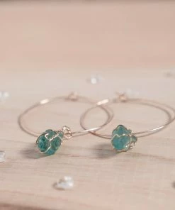 Flow Yoga Wear Apatite Selene Hoops Jewellery
