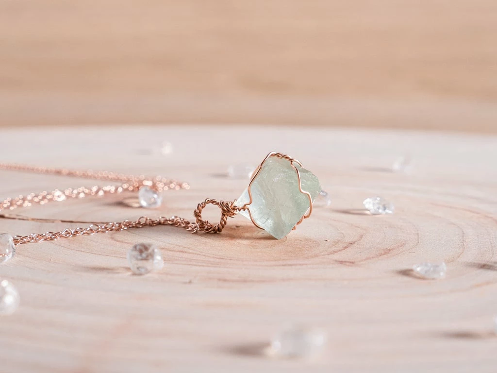 Flow Yoga Wear Jewellery Flourite Dainty Necklace 4 Flow Yoga Wear Jewellery Flourite Dainty Necklace