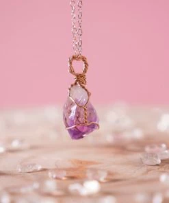 Flow Yoga Wear Jewellery Amethyst Dainty Necklace