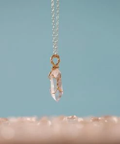 Flow Yoga Wear Jewellery Clear Quartz Dainty Necklace