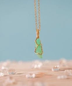 Flow Yoga Wear Jewellery Chrysoprase Dainty Necklace