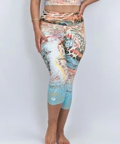 Flow Yoga Wear ⚘ AUSTRALIANA ⚘ Reef Dreams Pure Capri Legging