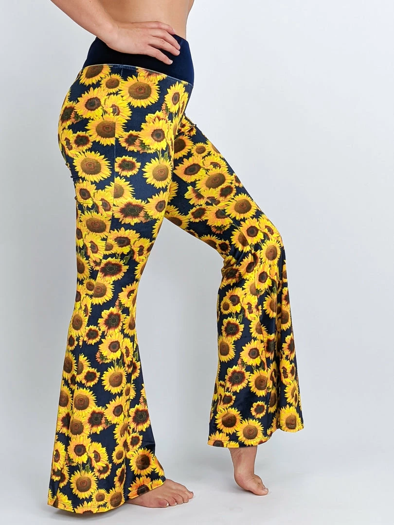 Flow Yoga Wear Sunflower Velvet Flare ♁ NEW ♁ 4 Flow Yoga Wear Sunflower Velvet Flare ♁ NEW ♁
